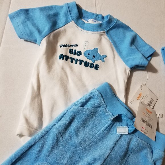 Gymboree Hello Submarine NWT 0-3 month Pants, bodysuit & hat. Hat has storage sp - Picture 2 of 4